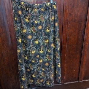 Y2K Sunflower Maxi Skirt size 10